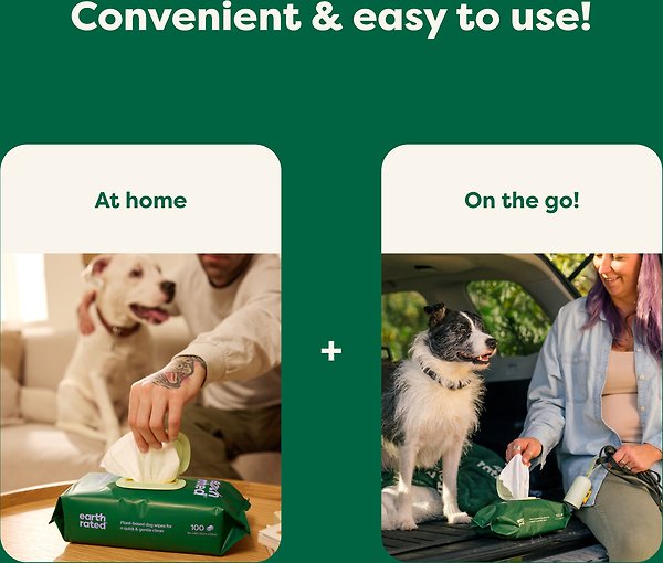 Show full view: Earth Rated Dog Grooming Wipes, 400 count, Unscented slide 9 of 11