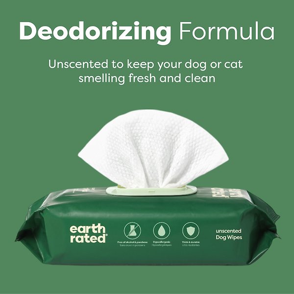 Show full view: Earth Rated Dog Grooming Wipes, 400 count, Unscented slide 5 of 11