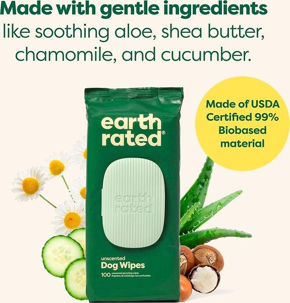 Show full view: Earth Rated Dog Grooming Wipes, 400 count, Unscented slide 7 of 11