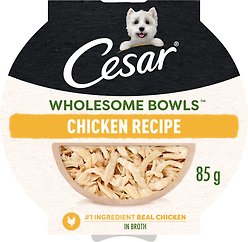 Cesar Wholesome Bowls Chicken Recipe Wet Dog Food, 85-g tray, case of 10