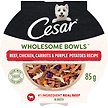 Show in main carousel: Cesar Wholesome Bowls Beef, Chicken, Carrots & Purple Potato Wet Dog Food, 85-g tray, case of 10 slide 1 of 7