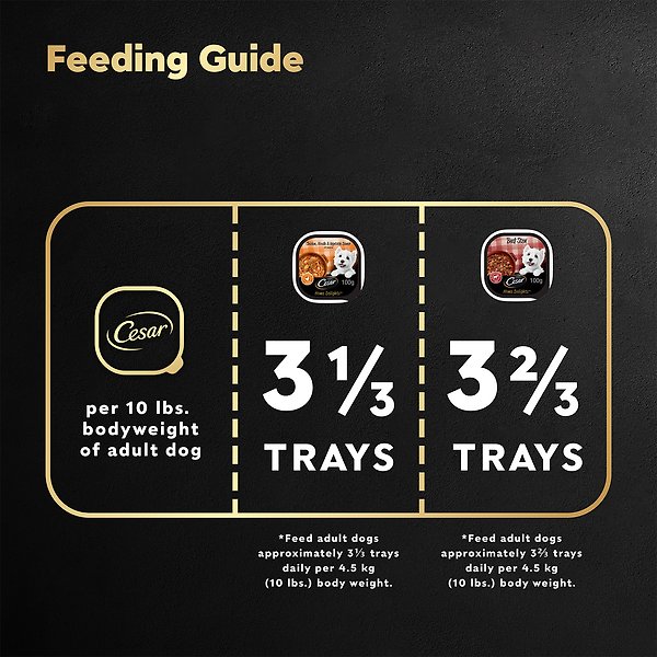 Show full view: Cesar Home Delights Beef Stew & Chicken, Noodle, Vegetable Variety Pack Wet Dog Food, 100-g tray, case of 12 slide 5 of 6