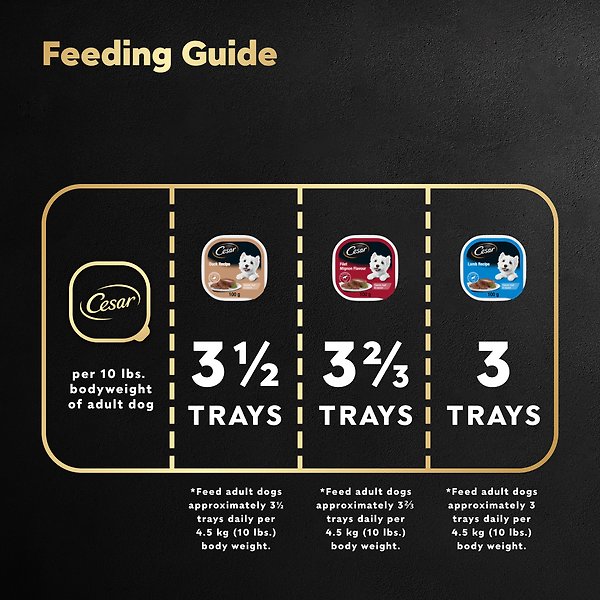 Show full view: Cesar Classic Loaf in Sauce Delicacies Variety Pack Grain-Free Adult Wet Dog Food, 100-g tray, case of 24 slide 5 of 7