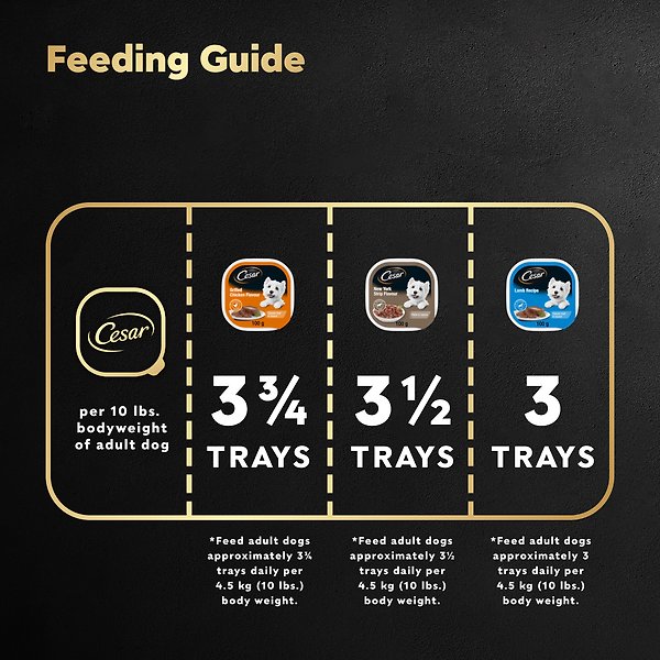 Show full view: Cesar Classic Loaf in Sauce Variety Pack Grain-Free Adult Wet Dog Food, 100-g tray, case of 24 slide 5 of 6