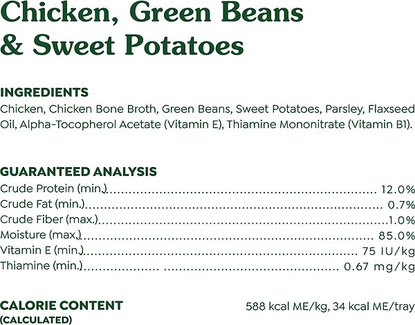 Show full view: Greenies Smart Topper Chicken, Beef, Sweet Potatoes, Potatoes & Spinach Recipe Grain-Free Wet Dog Food Topper, 57-g tray, case of 10 slide 6 of 7