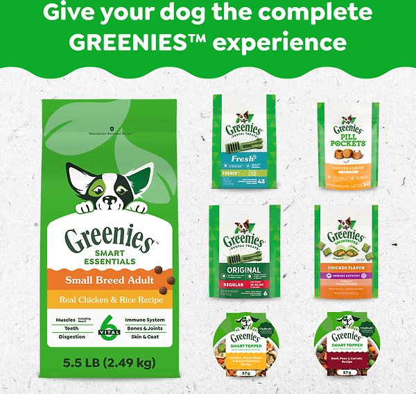 Show full view: Greenies Smart Topper Duck, Broccoli, Carrots & Barley Recipe Wet Dog Food Topper, 57-g tray, case of 10 slide 3 of 7