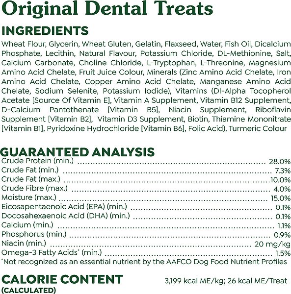 Show full view: Greenies Original Teenie Puppy Natural Dental Dog Treats, 170-g pouch slide 6 of 7