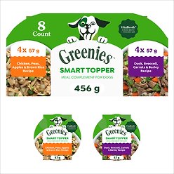 Greenies Smart Topper Chicken with Peas & Duck Variety Pack Wet Dog Food Topper, 57-g tray, case of 8