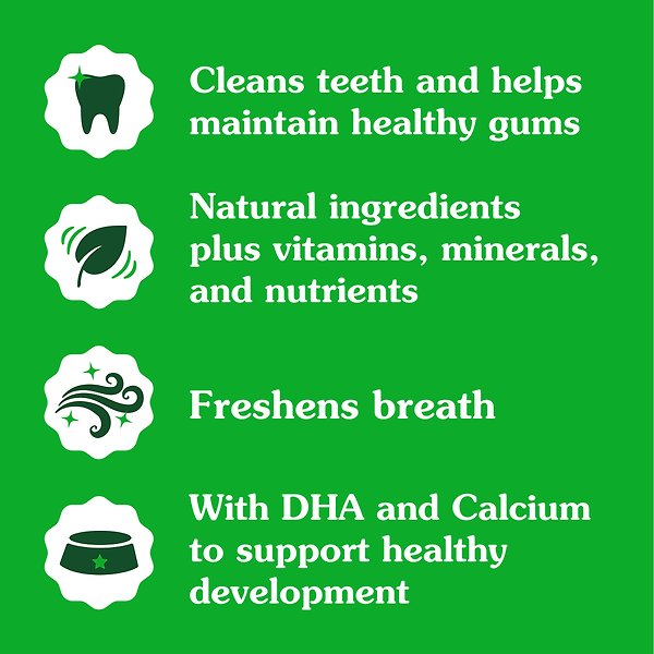 Show full view: Greenies Original Regular Puppy Natural Dental Dog Treats, 340-g pouch slide 4 of 7
