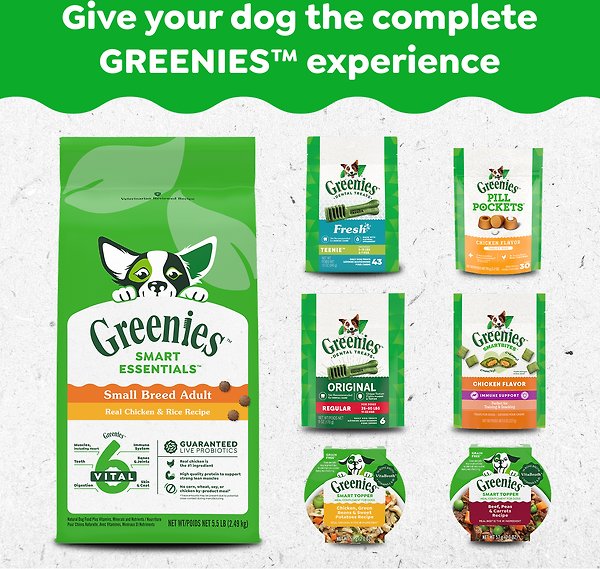 Show full view: Greenies Smartbites Immune Support Chicken Flavour Soft & Crunchy Dog Treats, 227-g pouch slide 3 of 6