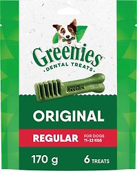 Greenies Original Regular Adult Dental Dog Treats, 6 count