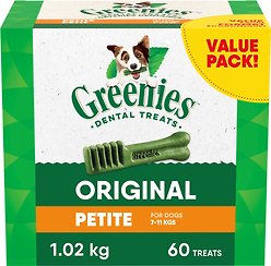 Greenies Original Petite Adult Dental Dog Treats, 60 count