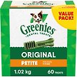 Show in main carousel: Greenies Original Petite Adult Dental Dog Treats, 60 count slide 1 of 7