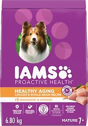 Iams Healthy Aging Mature 7+ Adult Real Chicken Dry Dog Food Real Chicken Dry Dog Food, 6.8-kg bag