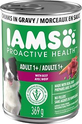 Iams Proactive Health Adult Beef, Rice, Carrots & Green Beans Wet Dog Food, 369-g can, case of 12