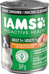 Iams Proactive Health Adult Chicken & Rice Wet Dog Food, 369-g can, case of 12