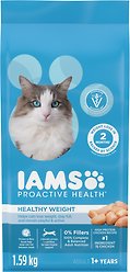 Iams Proactive Health Healthy Weight Chicken Recipe Adult Dry Cat Food, 1.59-kg bag