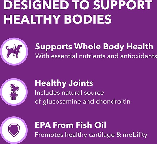 Show full view: Iams Advanced Health Mobility Support Chicken & Whole Grain Recipe Adult Dry Dog Food, 6.12-kg bag slide 5 of 6