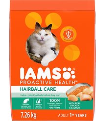 Iams Proactive Health Hairball Care with Chicken & Salmon Dry Cat Food, 7.26-kg bag