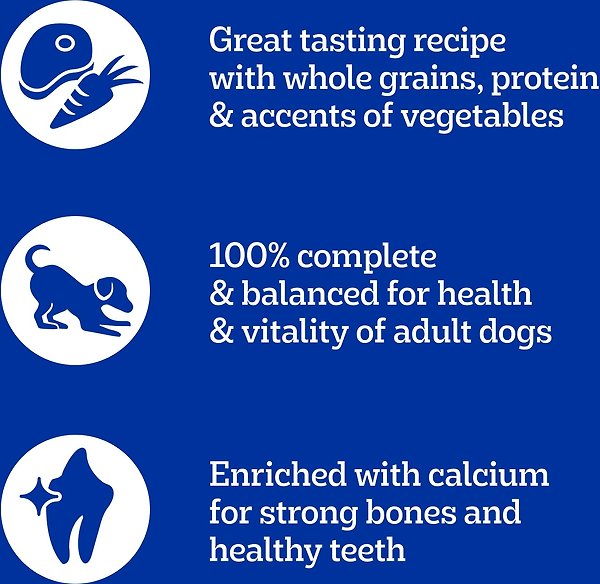 Show full view: Pedigree Vitality+ Hearty Beef & Vegetable Flavour Dry Dog Food, 20-kg bag slide 3 of 7