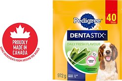 Pedigree Dentastix Oral Care Fresh Flavour Medium Dog Treats, 40 count
