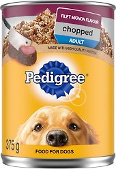 Pedigree Chopped Filet Mignon Flavour Adult Wet Dog Food, 375-g can, case of 12