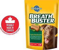 Pedigree Breathbuster Medium & Large Crunchy Dog Treats, 500-g pouch 