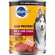 Show in main carousel: Pedigree High Protein Beef & Lamb Flavour in Gravy Wet Dog Food, 375-g can, case of 12 slide 1 of 7