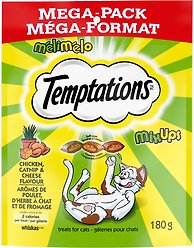Temptations Mix Ups Chicken, Catnip & Cheddar Flavour Soft & Crunchy Cat Treats, 180-g pouch