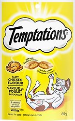 Temptations Tasty Chicken Soft & Crunchy Cat Treats, 85-g pouch