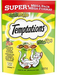 Temptations Chicken, Catnip & Cheddar Flavour Soft & Crunchy Cat Treats, 350-g pouch