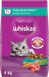 Whiskas Tuna Selections Natural Adult Dry Cat Food, 4-kg bag