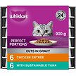 Show in main carousel: Whiskas Perfect Portions Chicken & Tuna Entrée Cuts in Gravy Variety Pack Wet Cat Food, 75-g tray, case of 12 slide 1 of 6