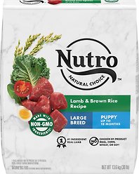 Nutro Natural Choice Large Breed Puppy Lamb & Brown Rice Recipe Dry Dog Food, 13.6-kg bag