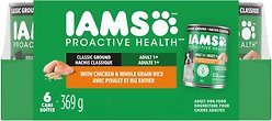 Iams Proactive Health Adult Chicken & Rice Wet Dog Food, 369-g can, case of 6