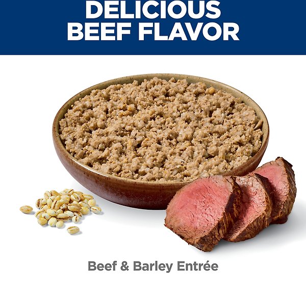 Show full view: Hill's Science Diet Adult Small & Mini Beef & Barley Entree Canned Dog Food, 5.8-oz can, case of 24 slide 5 of 11