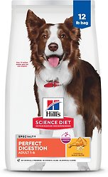 Hill's Science Diet Adult Perfect Digestion Chicken, Brown Rice, & Whole Oats Recipe Dry Dog Food, 5.44-kg bag
