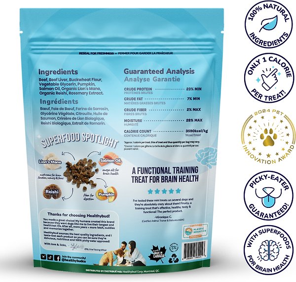 Show full view: Healthybud Beef Soft & Chewy Low-Calorie Training Dog Treats, 6.5-oz bag slide 3 of 8