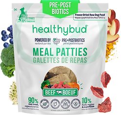 Healthybud Beef Patties Rehydratable Square Meals Freeze-Dried Raw Dog Food, 14-oz bag