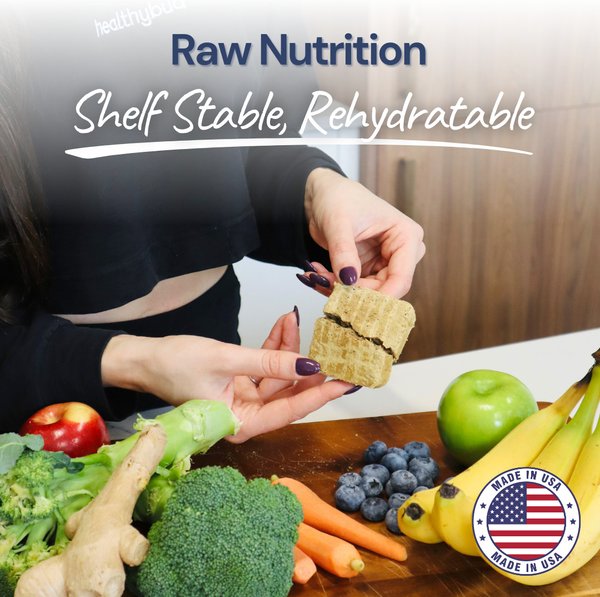 Show full view: Healthybud Turkey Patties Rehydratable Square Meals Freeze-Dried Raw Dog Food, 14-oz bag slide 7 of 8