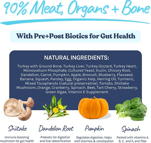 Show full view: Healthybud Turkey Patties Rehydratable Square Meals Freeze-Dried Raw Dog Food, 14-oz bag slide 4 of 8