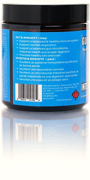 Show full view: Myco Pet Gut & Immunity Support Powder Dog Supplement, 30-g jar slide 5 of 7