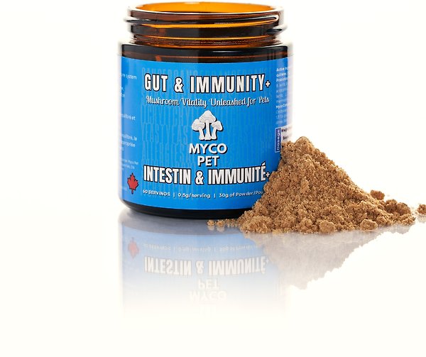 Show full view: Myco Pet Gut & Immunity Support Powder Dog Supplement, 30-g jar slide 3 of 7