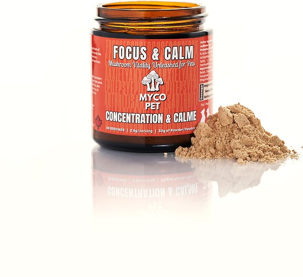 Show full view: Myco Pet Focus & Calm Powder Dog Supplement, 30-g jar slide 3 of 6