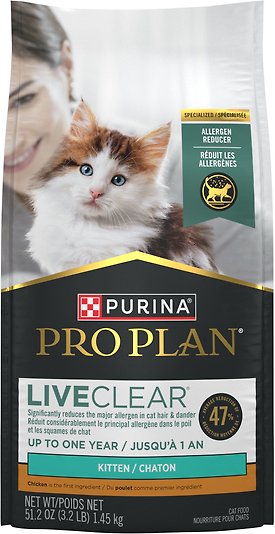 PURINA PRO PLAN LiveClear Kitten Chicken & Rice Formula Dry Cat