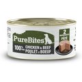 PureBites Chicken & Beef Pate Dog Food Topper, 71-g can, case of 16