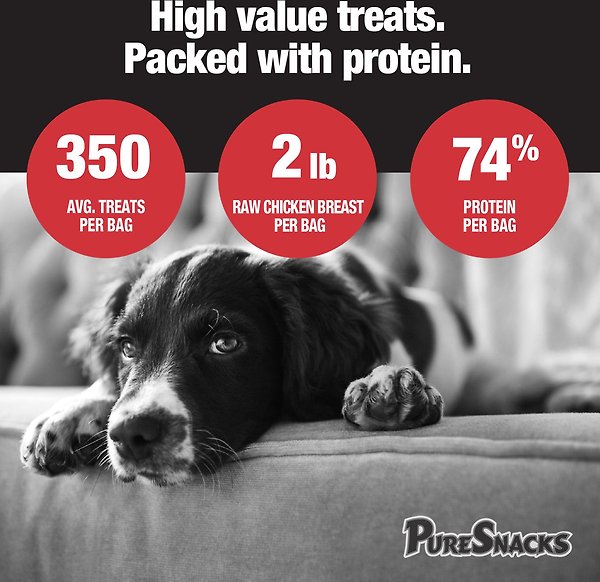 Show full view: PureSnacks Chicken Breast Freeze-Dried Dog Treats, 261g/9.2-oz bag slide 6 of 8