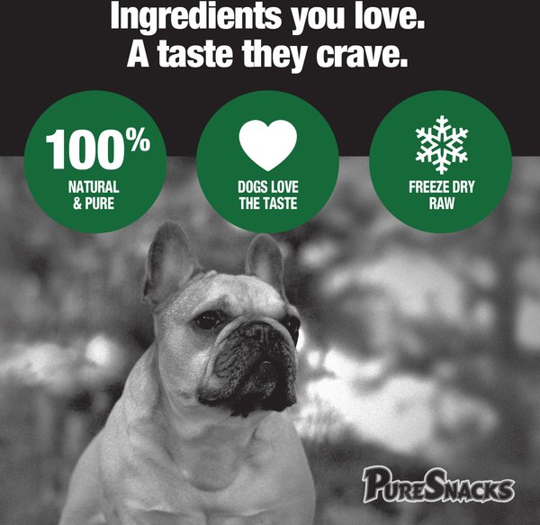 Show full view: PureSnacks Beef Liver Freeze-Dried Dog Treats, 79g/2.79-oz bag slide 4 of 9