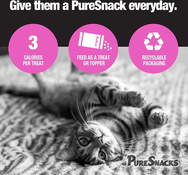 Show full view: PureSnacks Salmon Freeze-Dried Cat Treats, 23g/0.81-oz bag slide 7 of 9