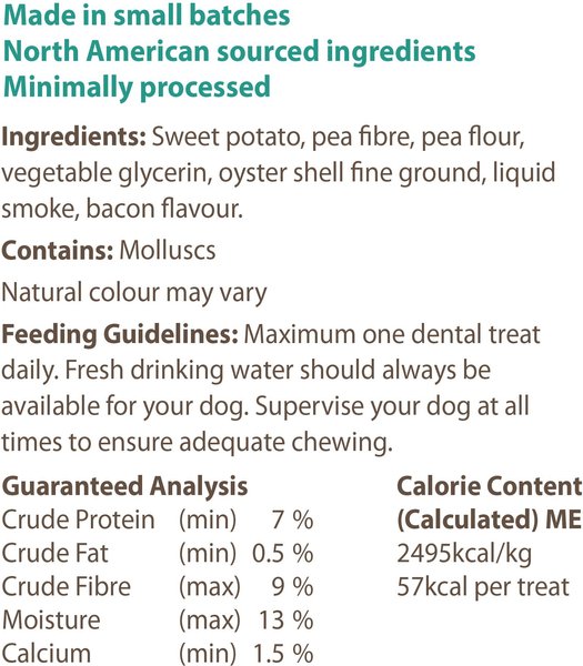 Show full view: Caledon Farms Plaque Busters Bacon Style Dental Dog Treats, 696-g bag slide 3 of 5